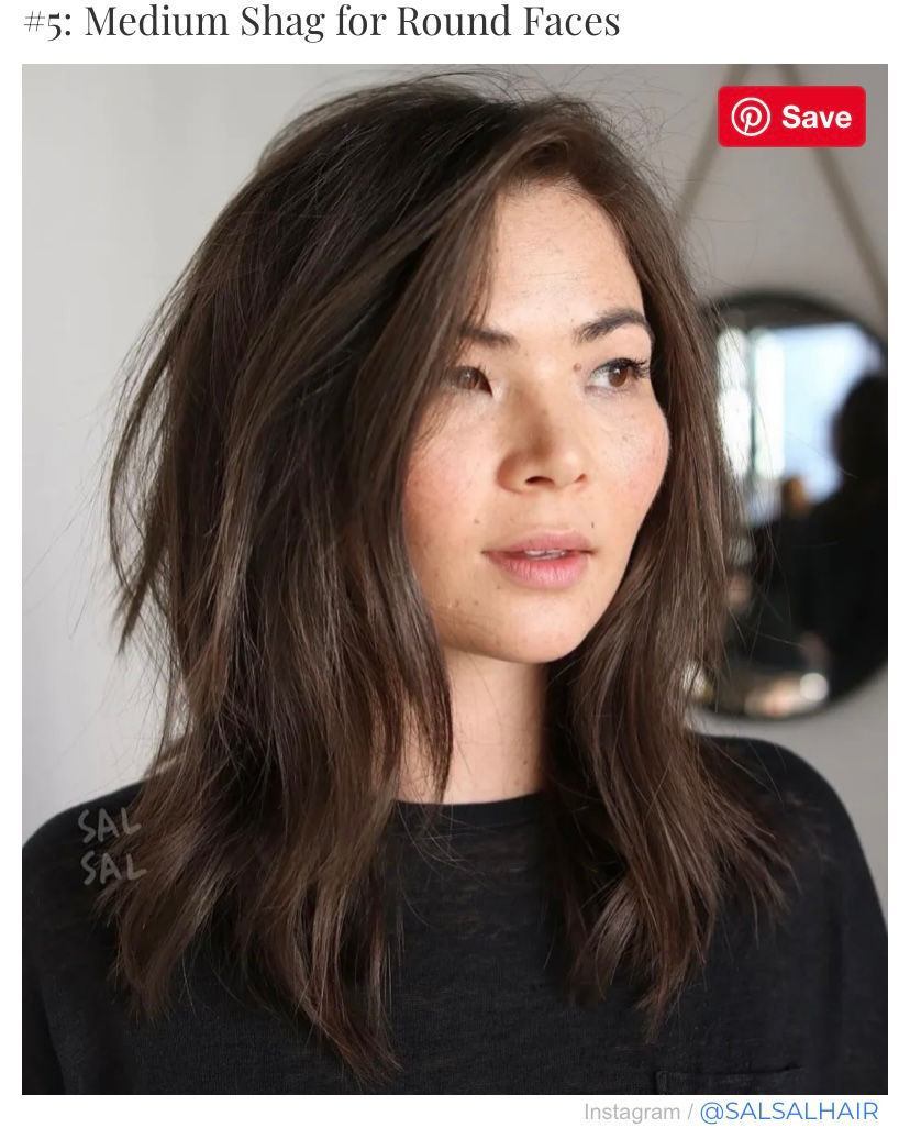 Hairstyles for Round Face Women Design 4