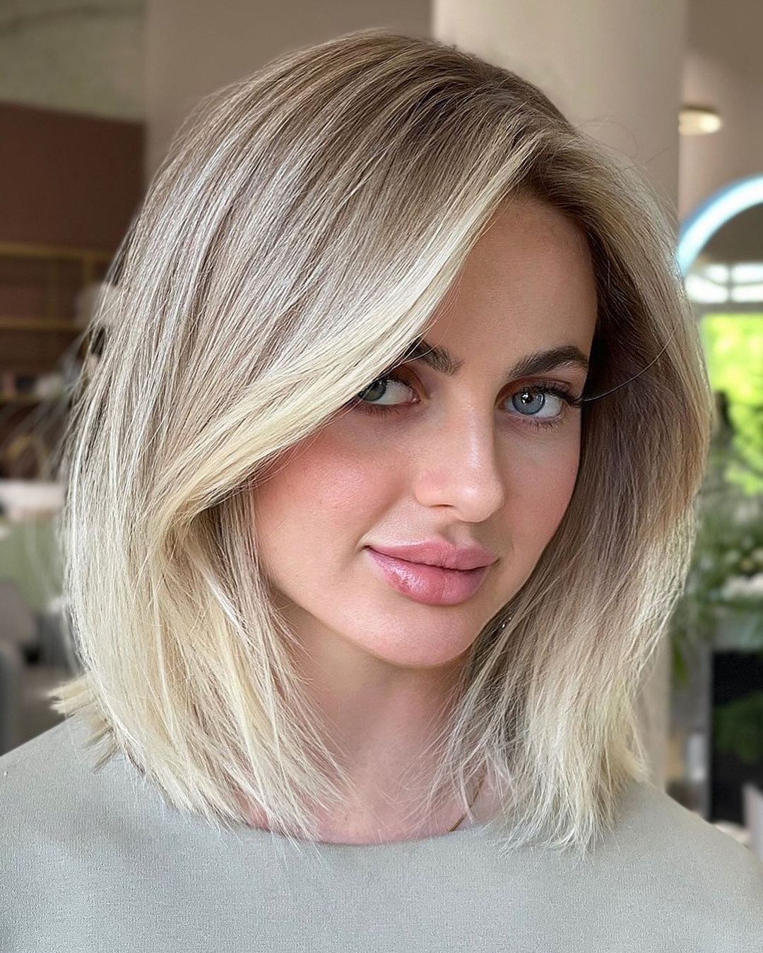 Hairstyles for Round Face Women Design 51