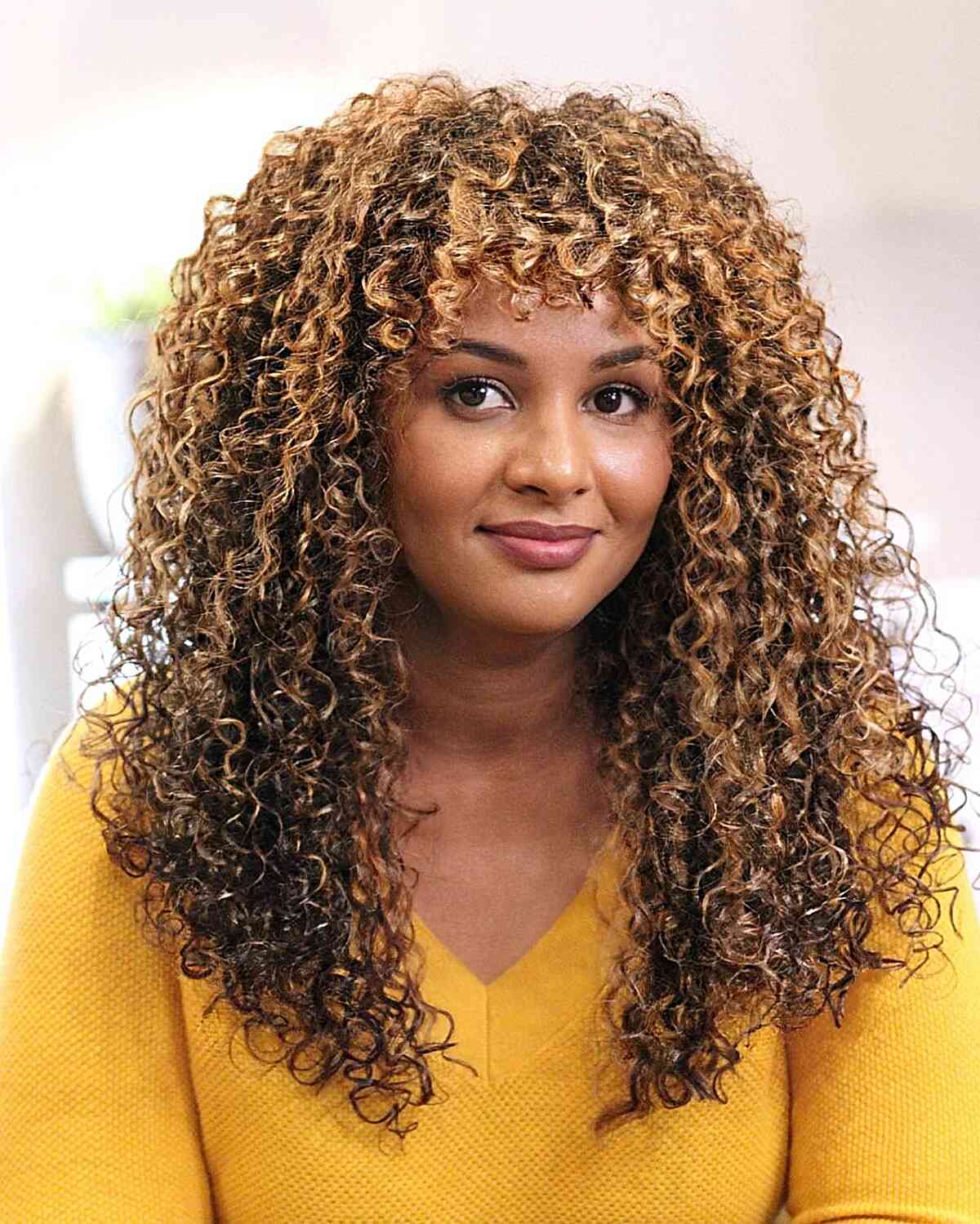 Hairstyles for Thick Curly Hair Women Design 13