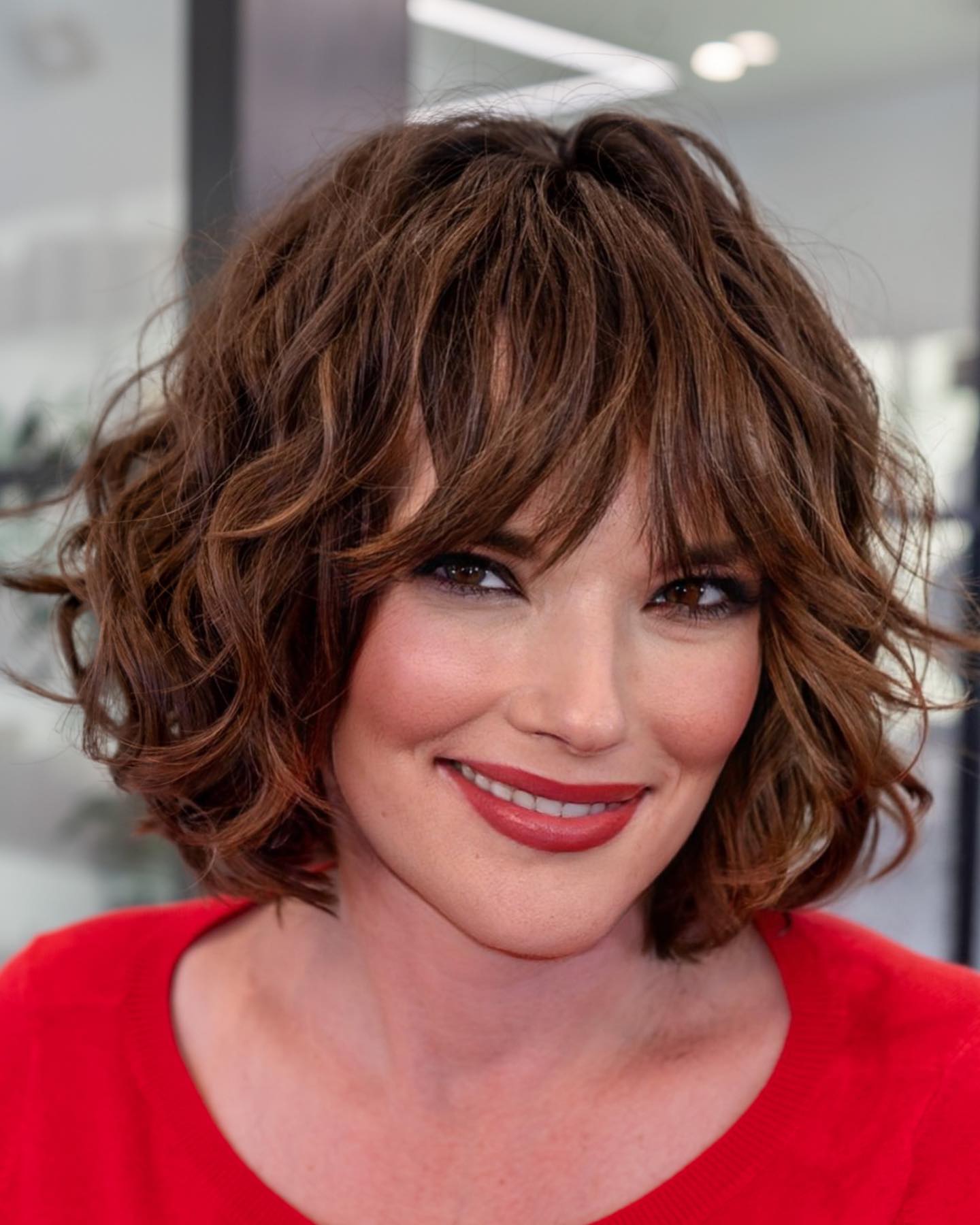 Hairstyles for Thick Curly Hair Women Design 46