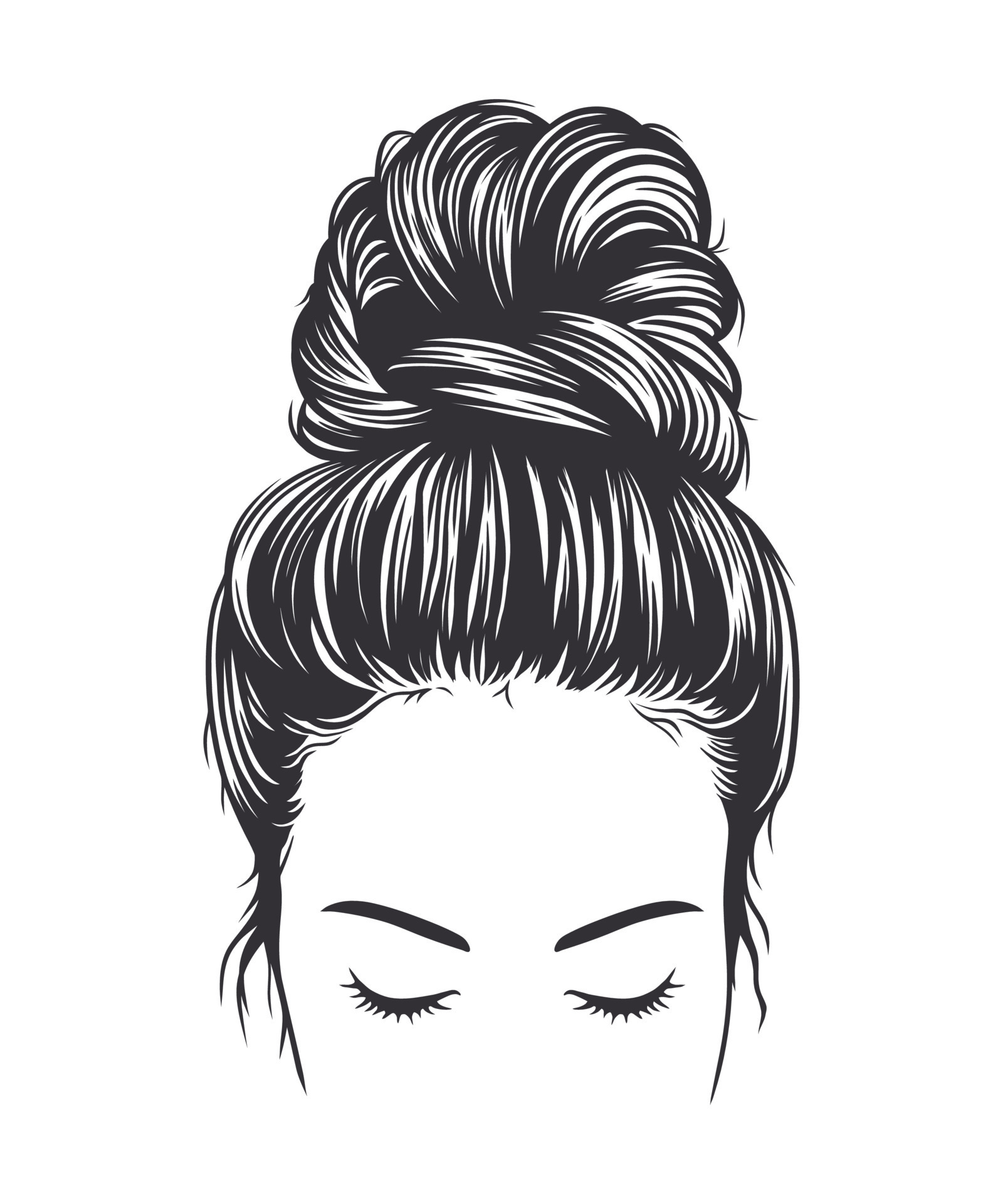 Messy Bun Hairstyles for Women Design 3