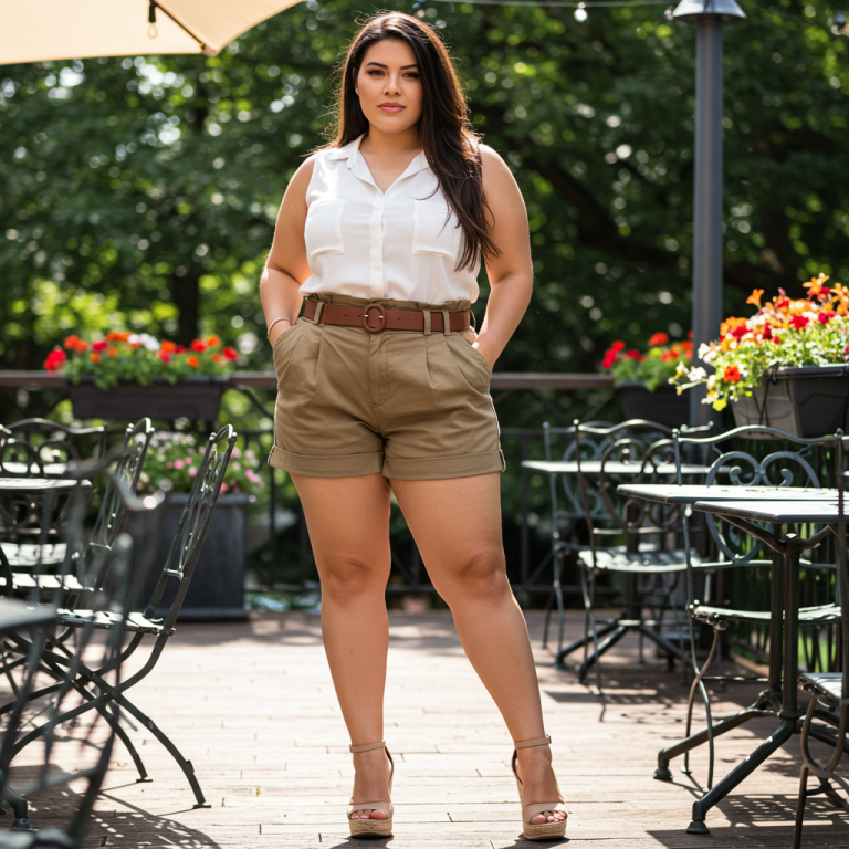 24 Plus Size Summer Outfits Shorts